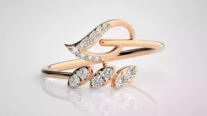 Ultra light wt Women Ring 3dm stl renders details  3D print model