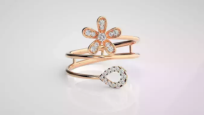 Ultra light wt Women Ring 3dm stl renders details  3D print model