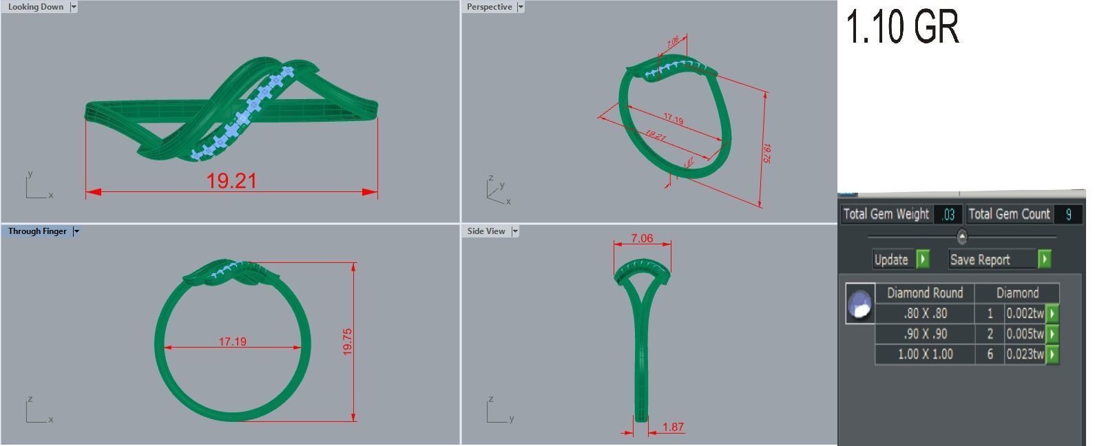 Ultra light wt Women Ring 3dm stl renders details  3D print model_10