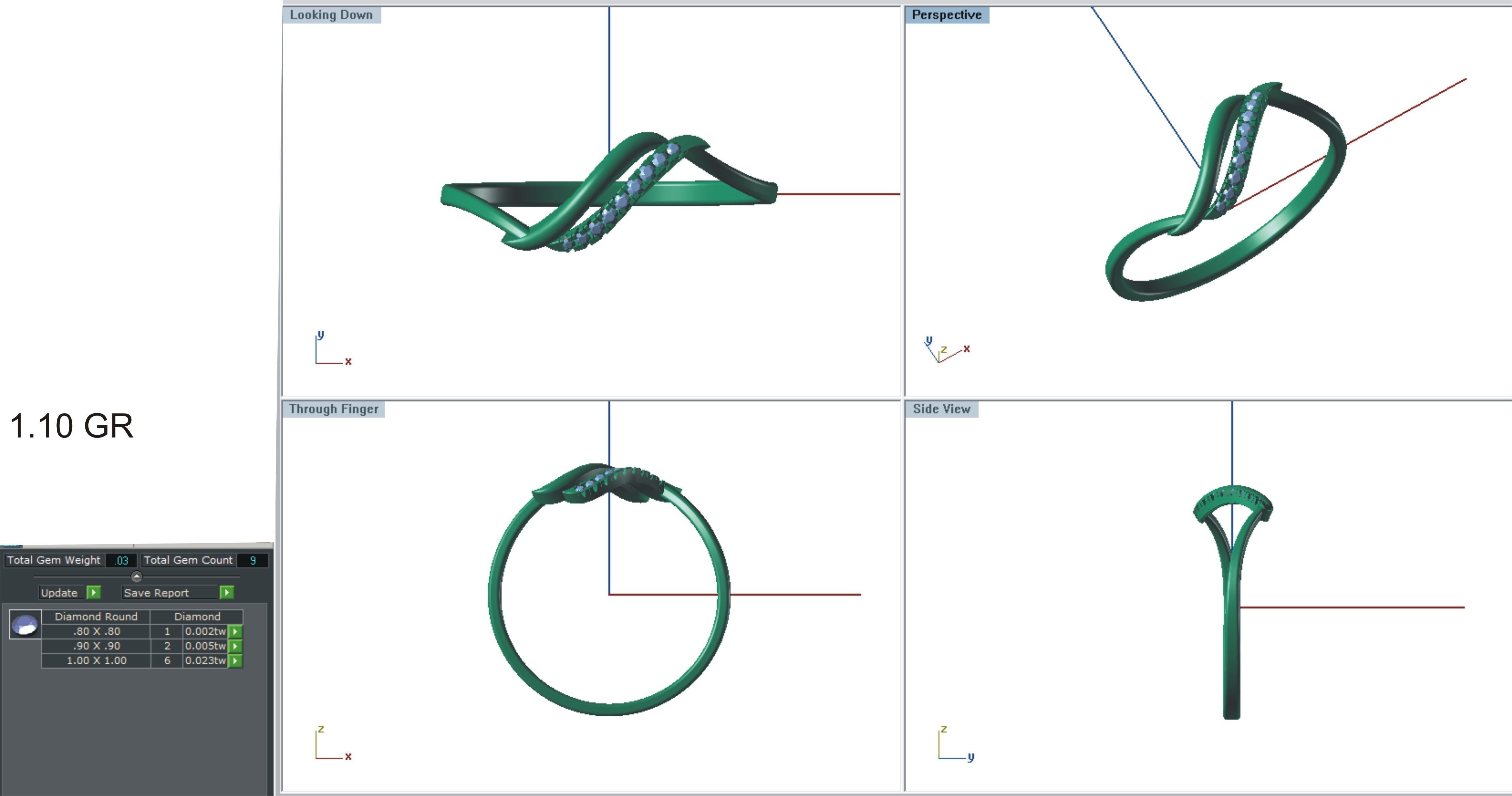 Ultra light wt Women Ring 3dm stl renders details  3D print model_3