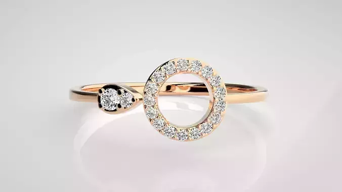 Ultra light wt Women Ring 3dm stl renders details 