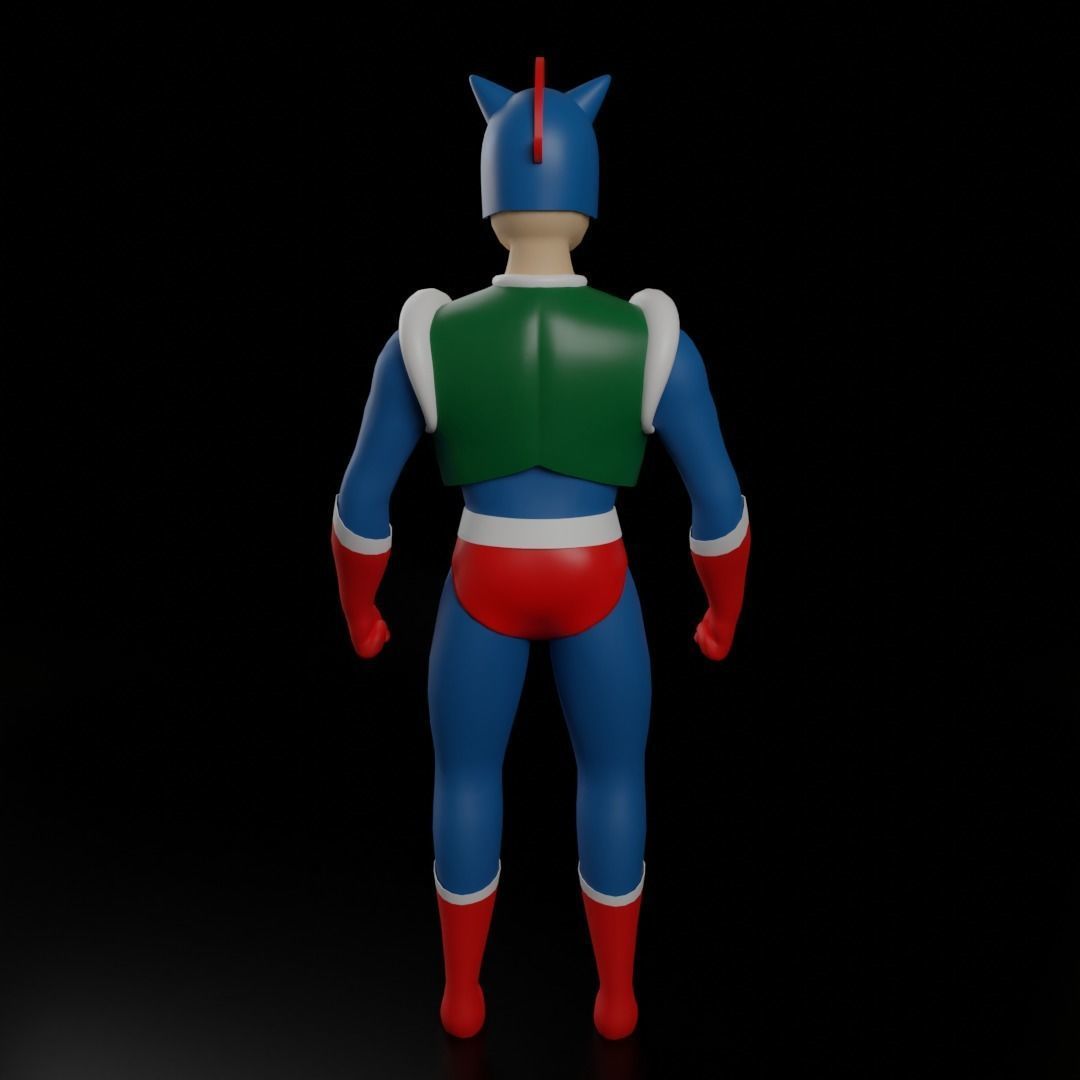 Action Kamen Low-poly 3D model_4
