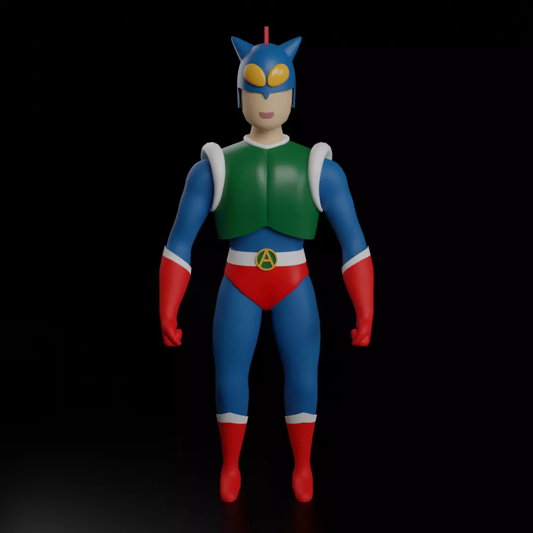 Action Kamen Low-poly 3D model_0