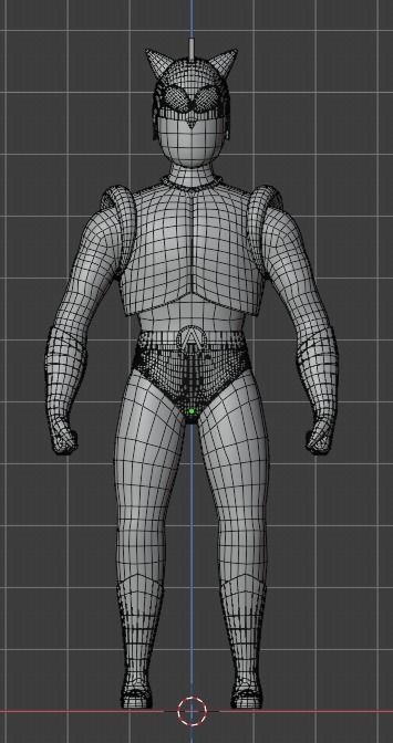 Action Kamen Low-poly 3D model_6