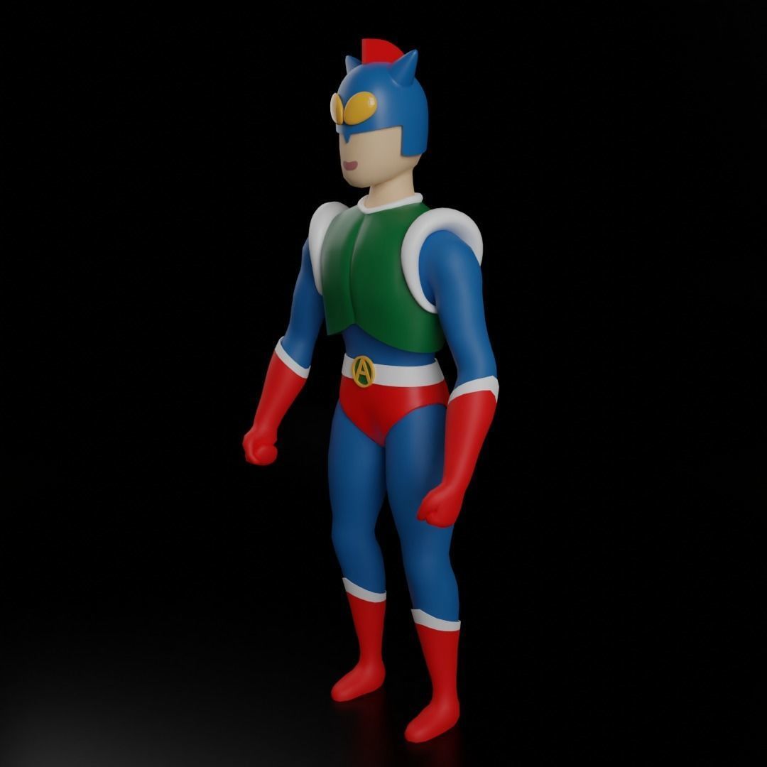Action Kamen Low-poly 3D model_2