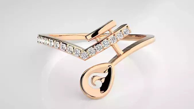Ultra light wt Women Ring 3dm stl renders details  3D print model