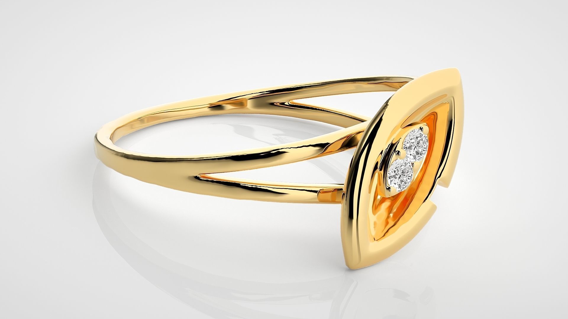 Ultra light wt Women Ring 3dm stl renders details 3D print model_8