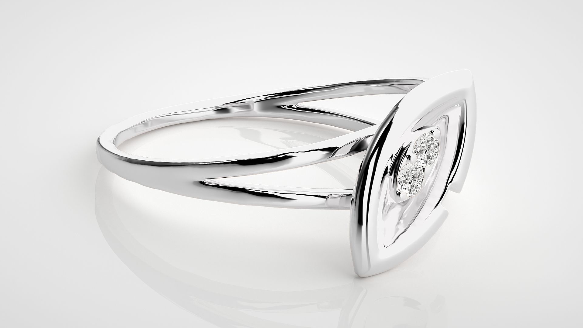 Ultra light wt Women Ring 3dm stl renders details 3D print model_5