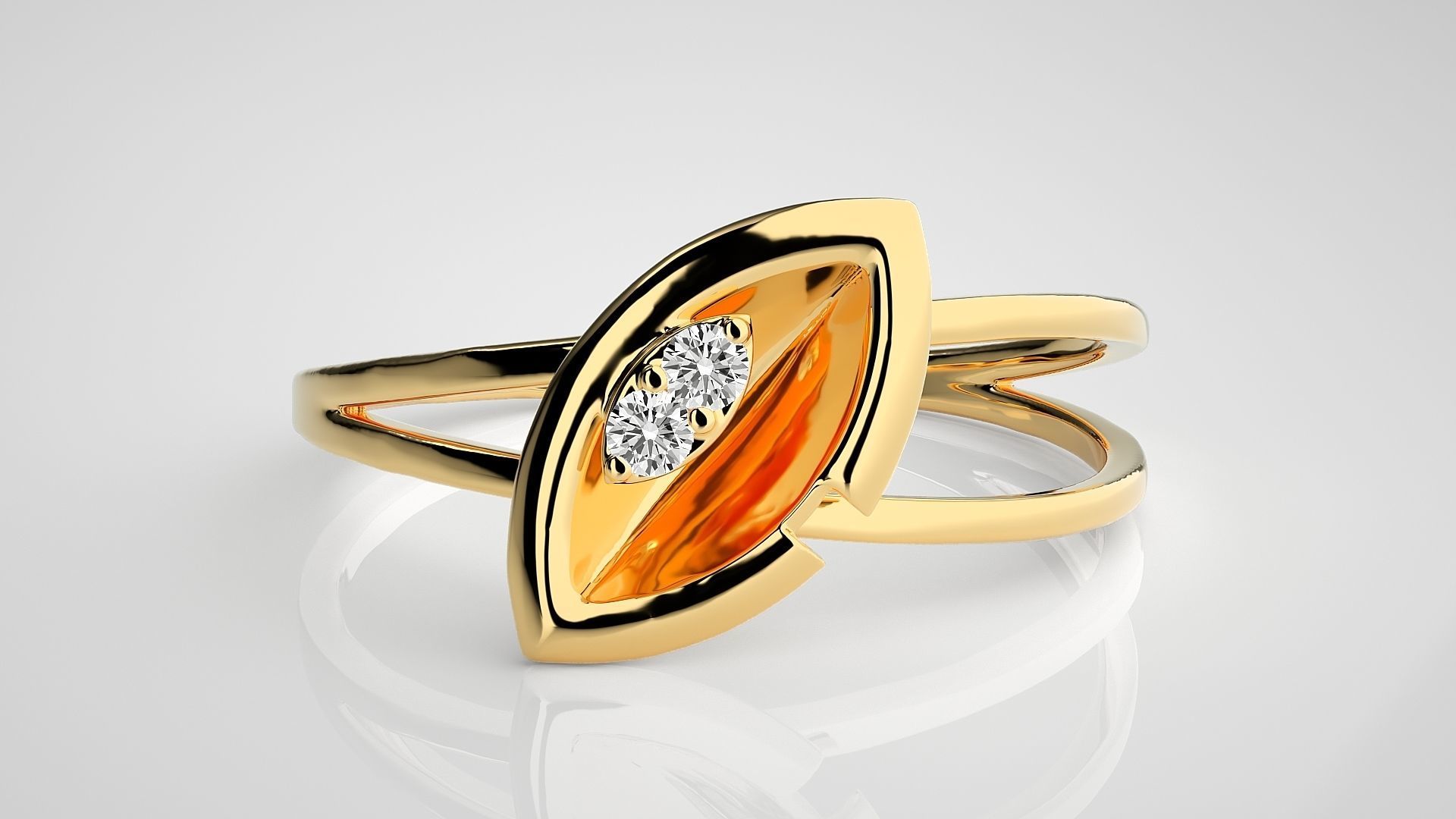 Ultra light wt Women Ring 3dm stl renders details 3D print model_7