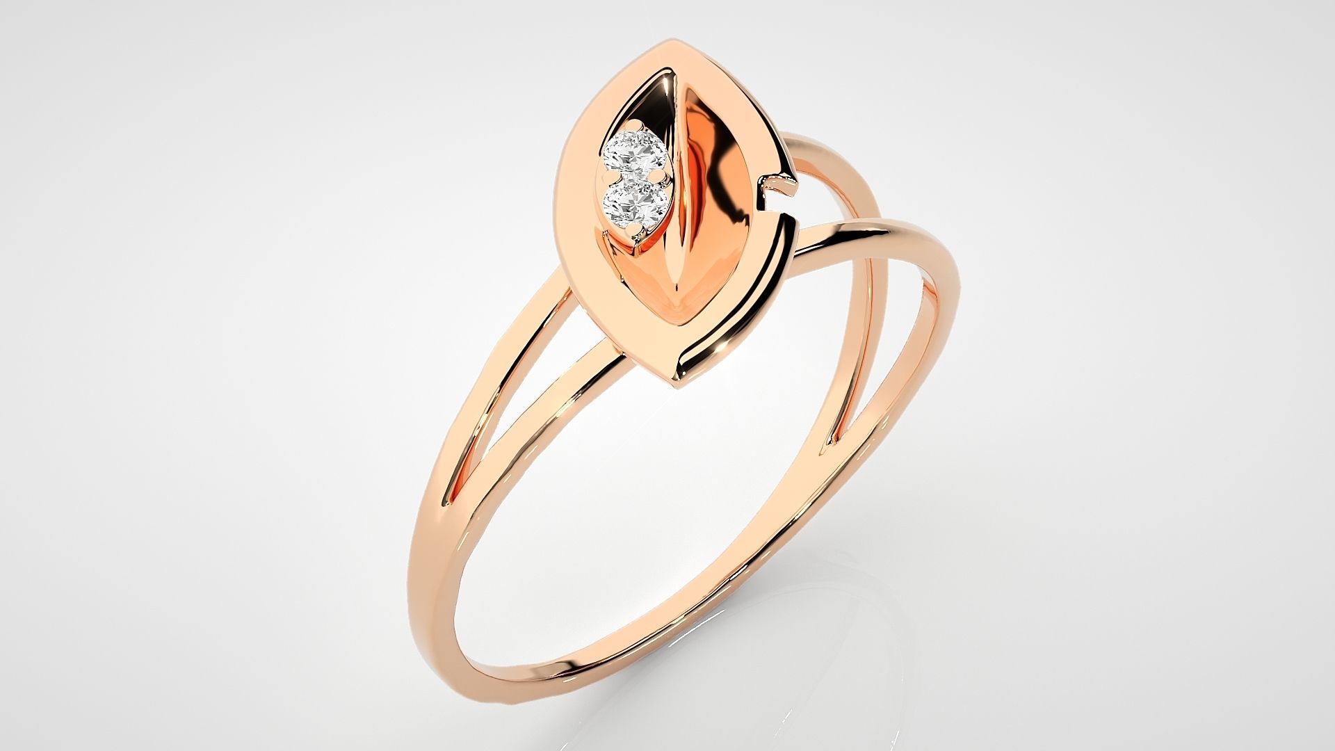 Ultra light wt Women Ring 3dm stl renders details 3D print model_2