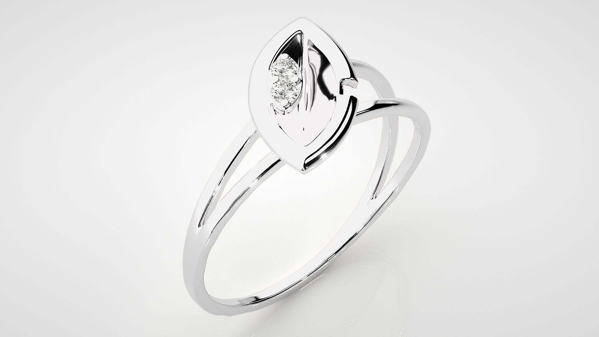 Ultra light wt Women Ring 3dm stl renders details 3D print model_6