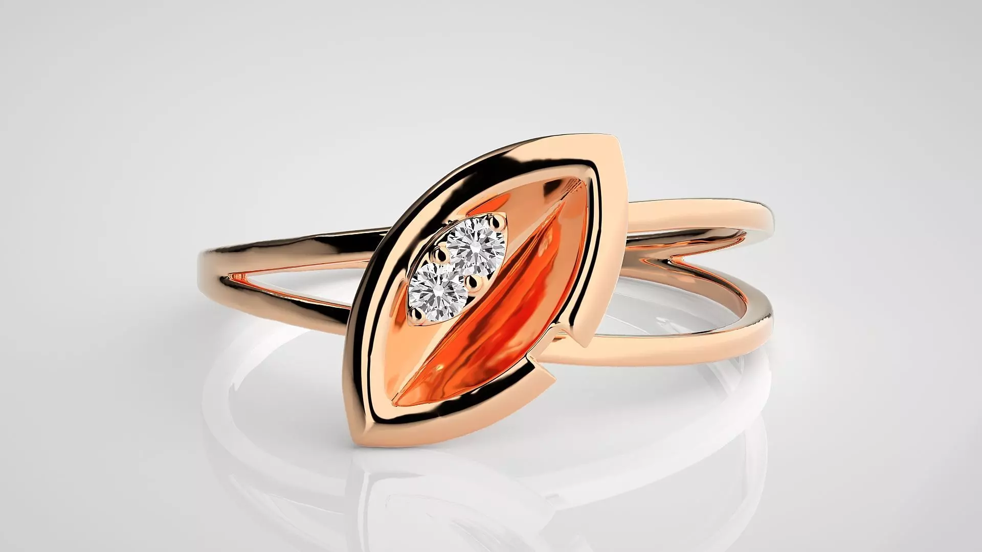 Ultra light wt Women Ring 3dm stl renders details 3D print model_0