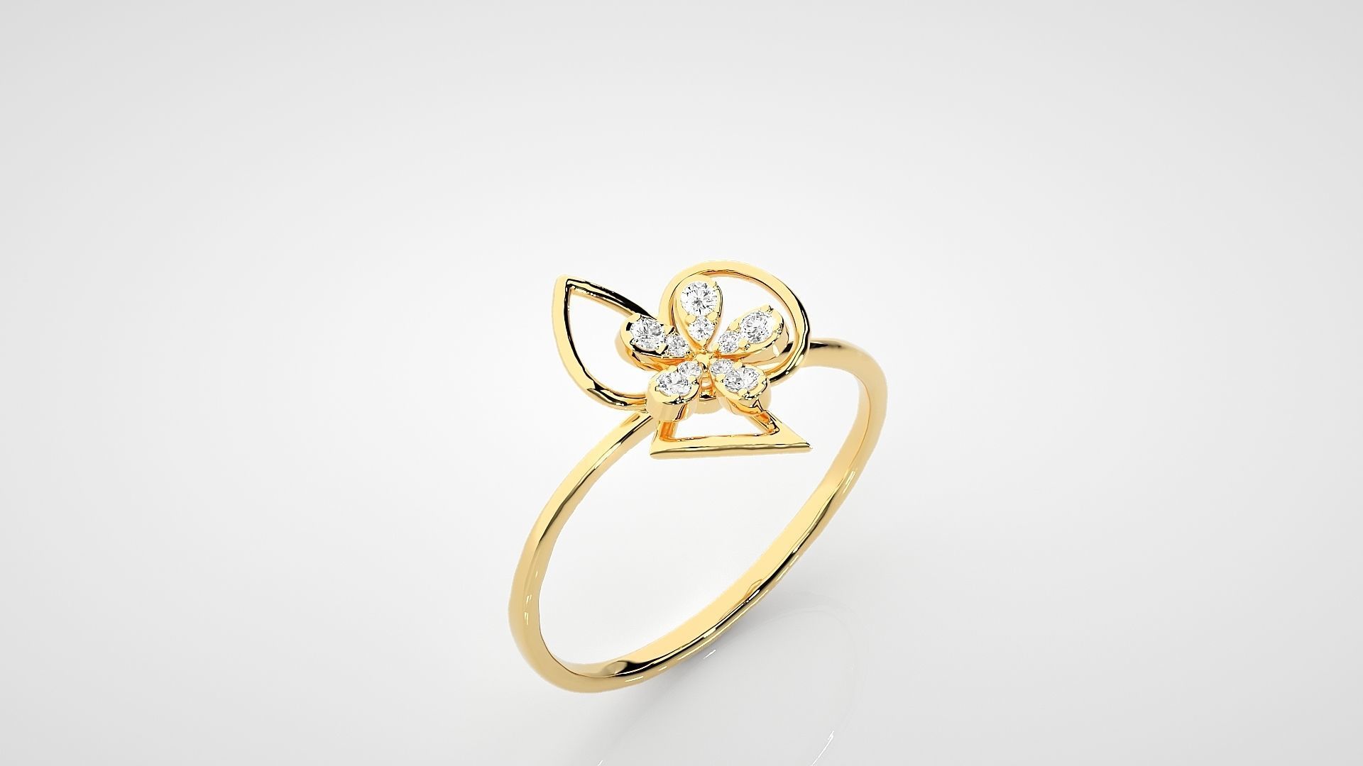 Ultra light wt Women Ring 3dm stl renders details 3D print model_9
