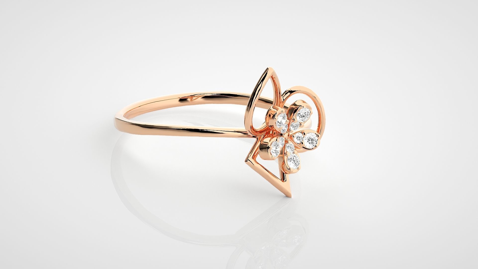 Ultra light wt Women Ring 3dm stl renders details 3D print model_1