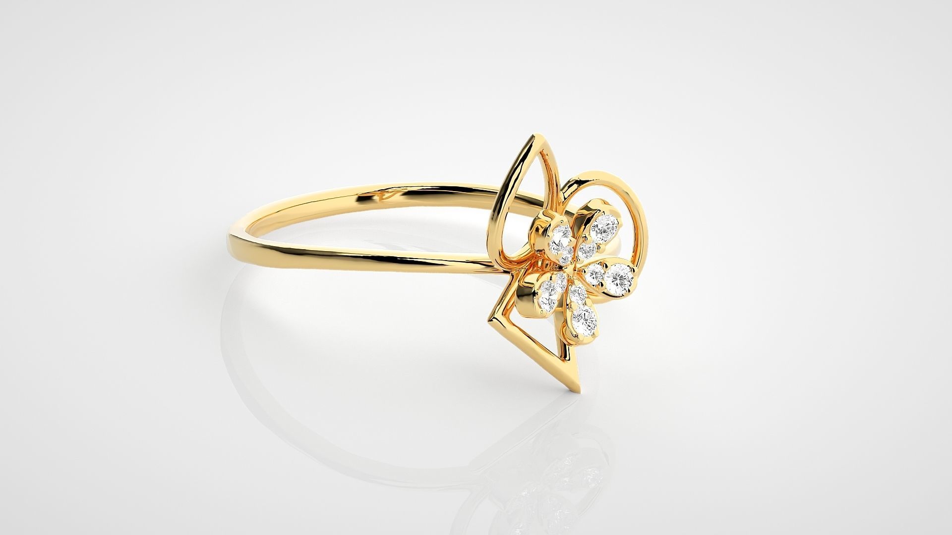 Ultra light wt Women Ring 3dm stl renders details 3D print model_8