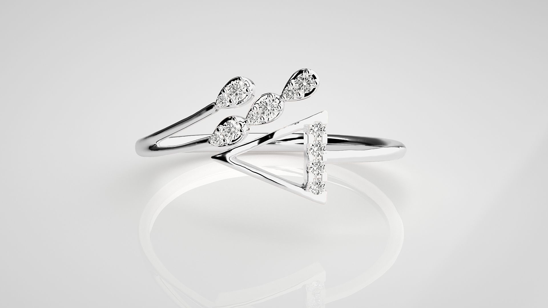 Ultra light wt Women Ring 3dm stl renders details 3D print model_4