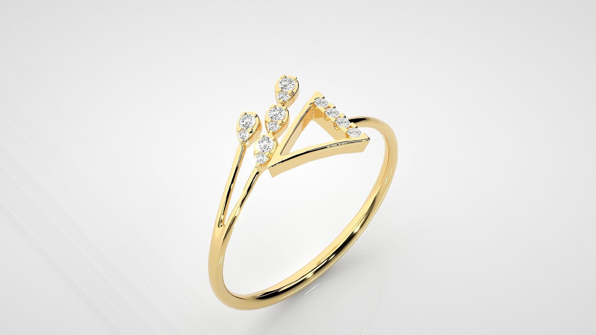 Ultra light wt Women Ring 3dm stl renders details 3D print model_9