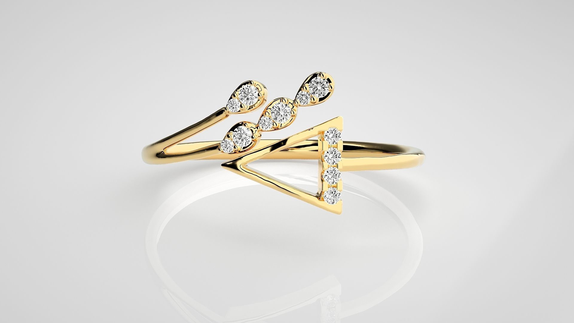 Ultra light wt Women Ring 3dm stl renders details 3D print model_7