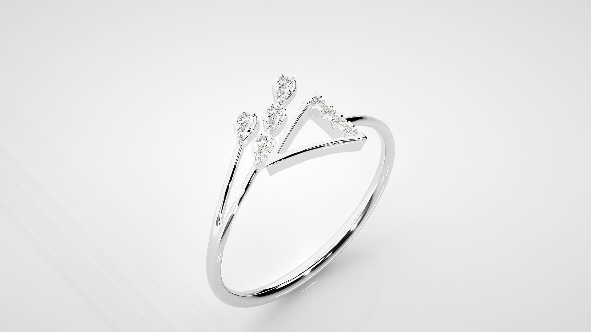 Ultra light wt Women Ring 3dm stl renders details 3D print model_6