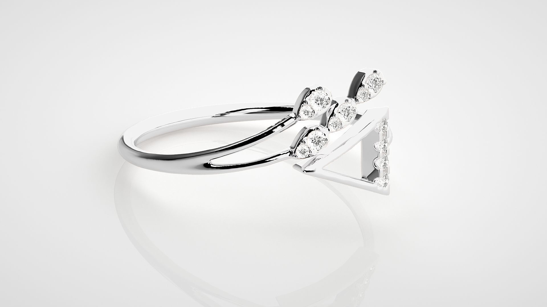 Ultra light wt Women Ring 3dm stl renders details 3D print model_5