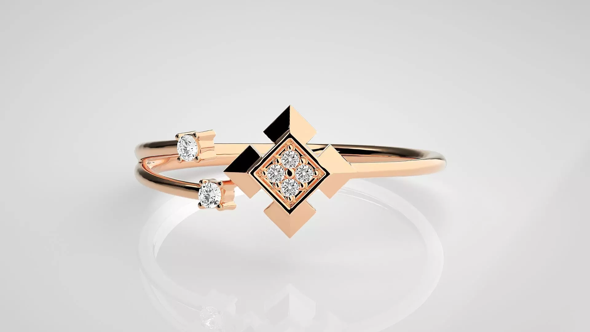 Ultra light wt Women Ring 3dm stl renders details 3D print model_0