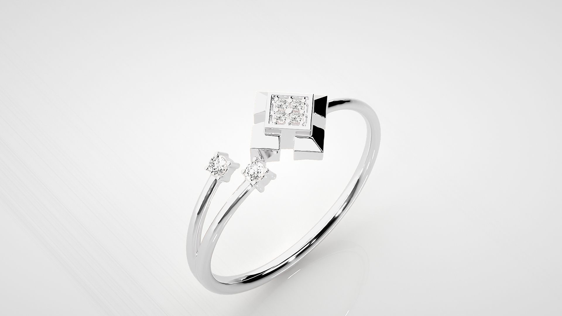 Ultra light wt Women Ring 3dm stl renders details 3D print model_6