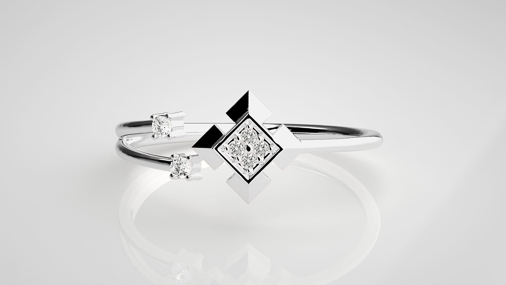 Ultra light wt Women Ring 3dm stl renders details 3D print model_4