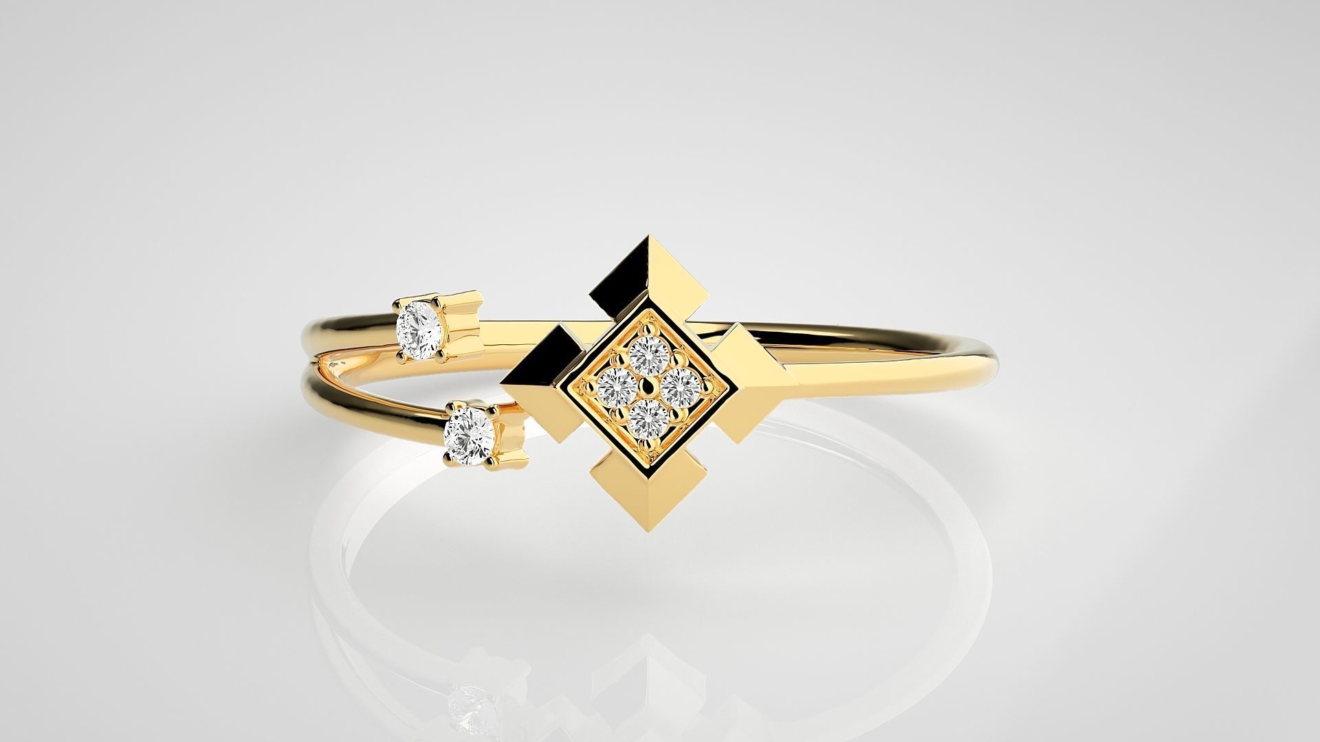 Ultra light wt Women Ring 3dm stl renders details 3D print model_7