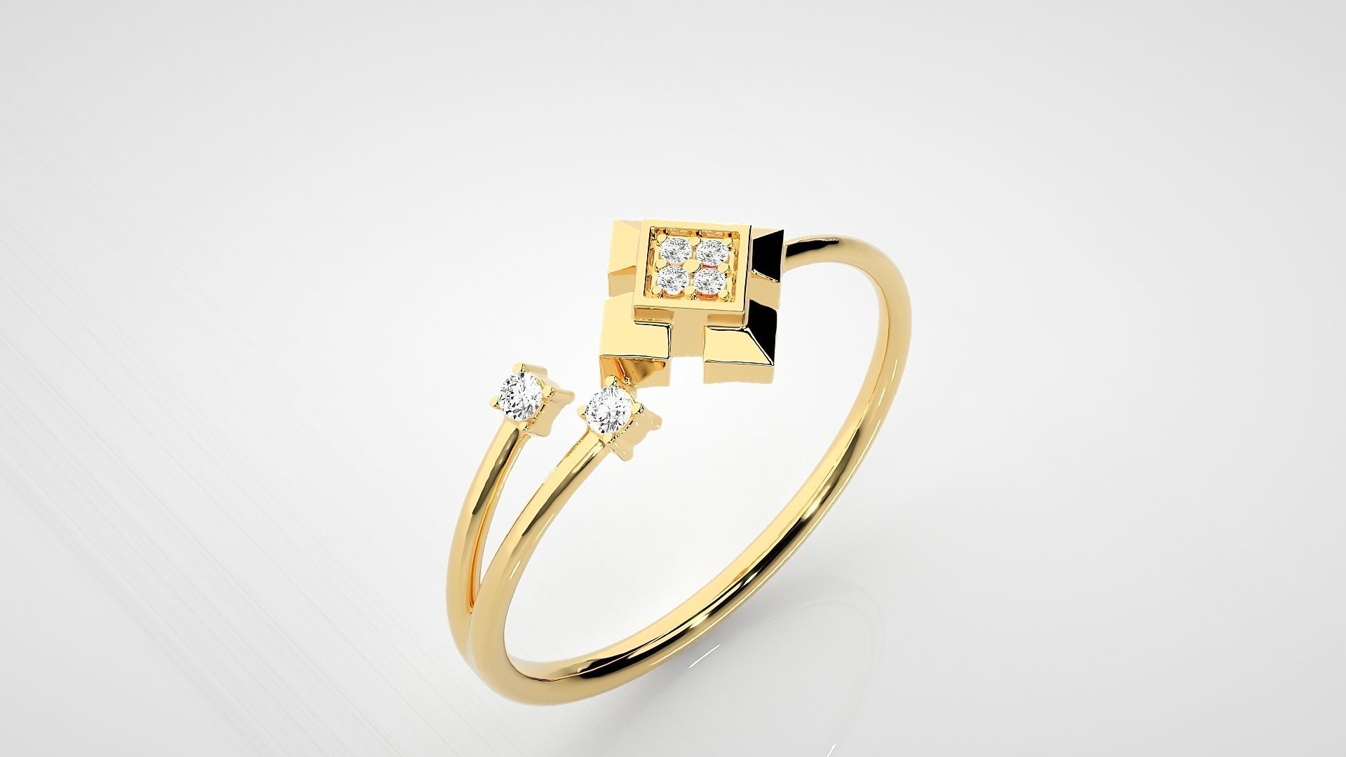 Ultra light wt Women Ring 3dm stl renders details 3D print model_9