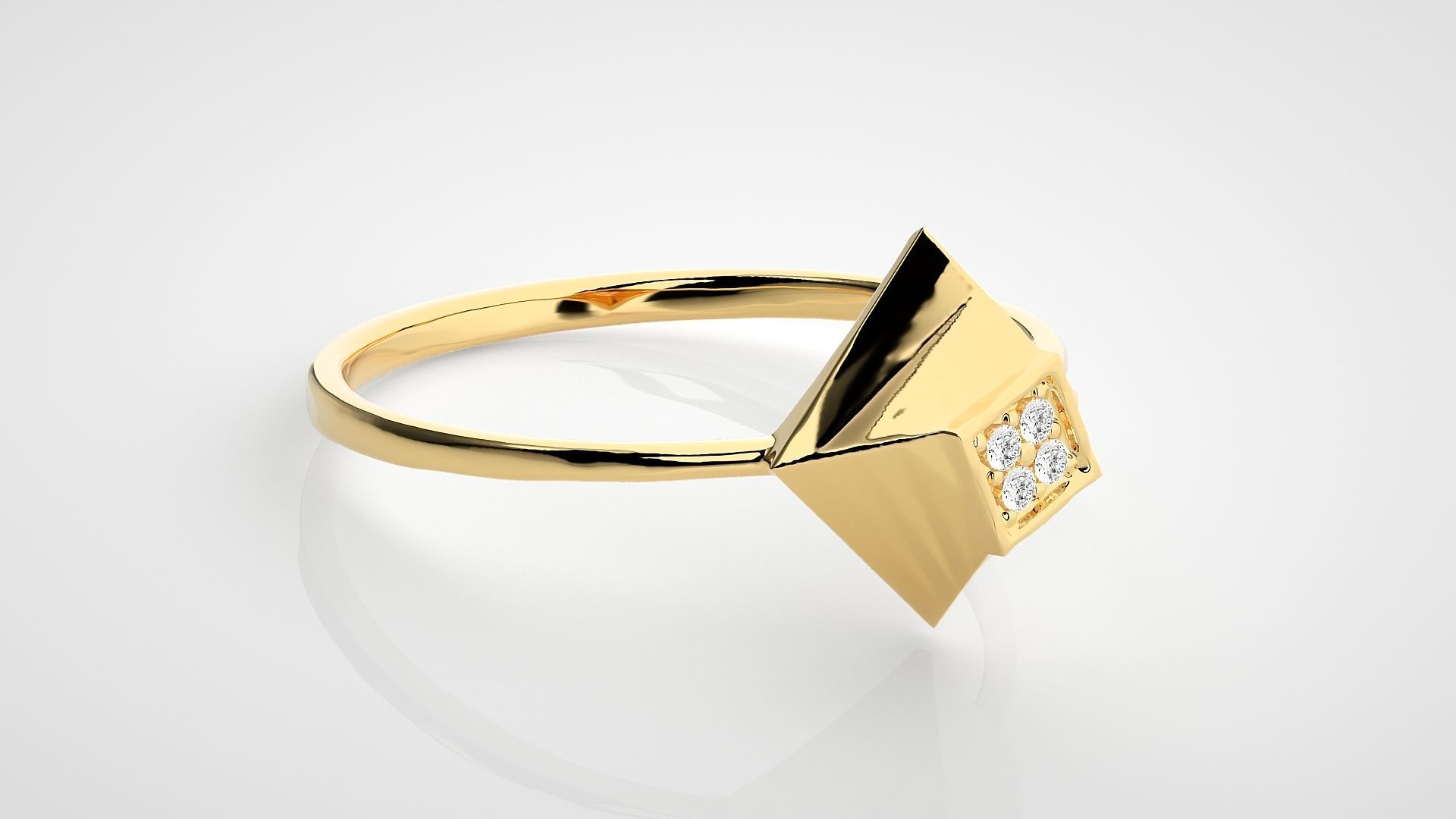 Ultra light wt Women Ring 3dm stl renders details 3D print model_8
