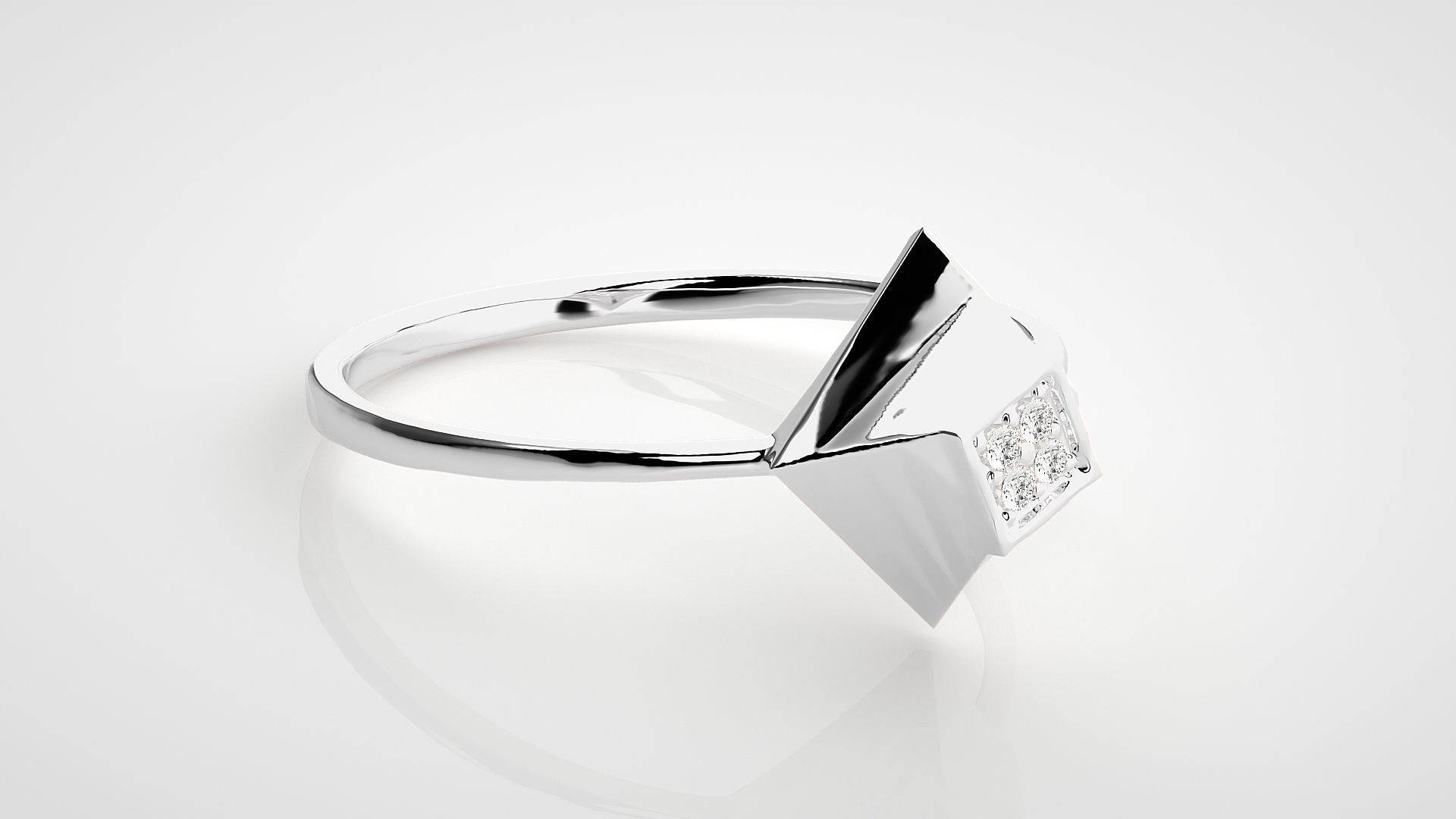 Ultra light wt Women Ring 3dm stl renders details 3D print model_5