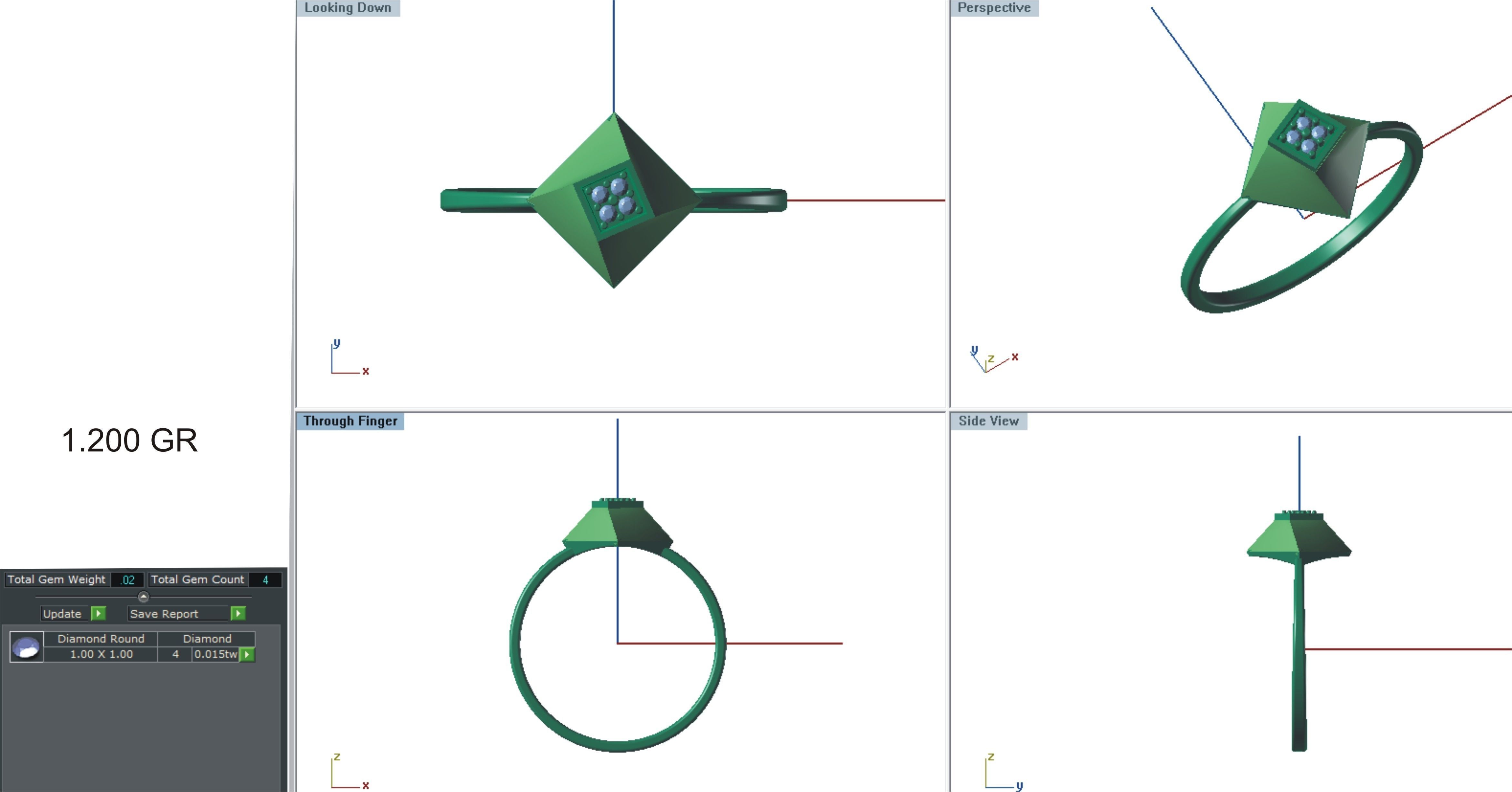 Ultra light wt Women Ring 3dm stl renders details 3D print model_3