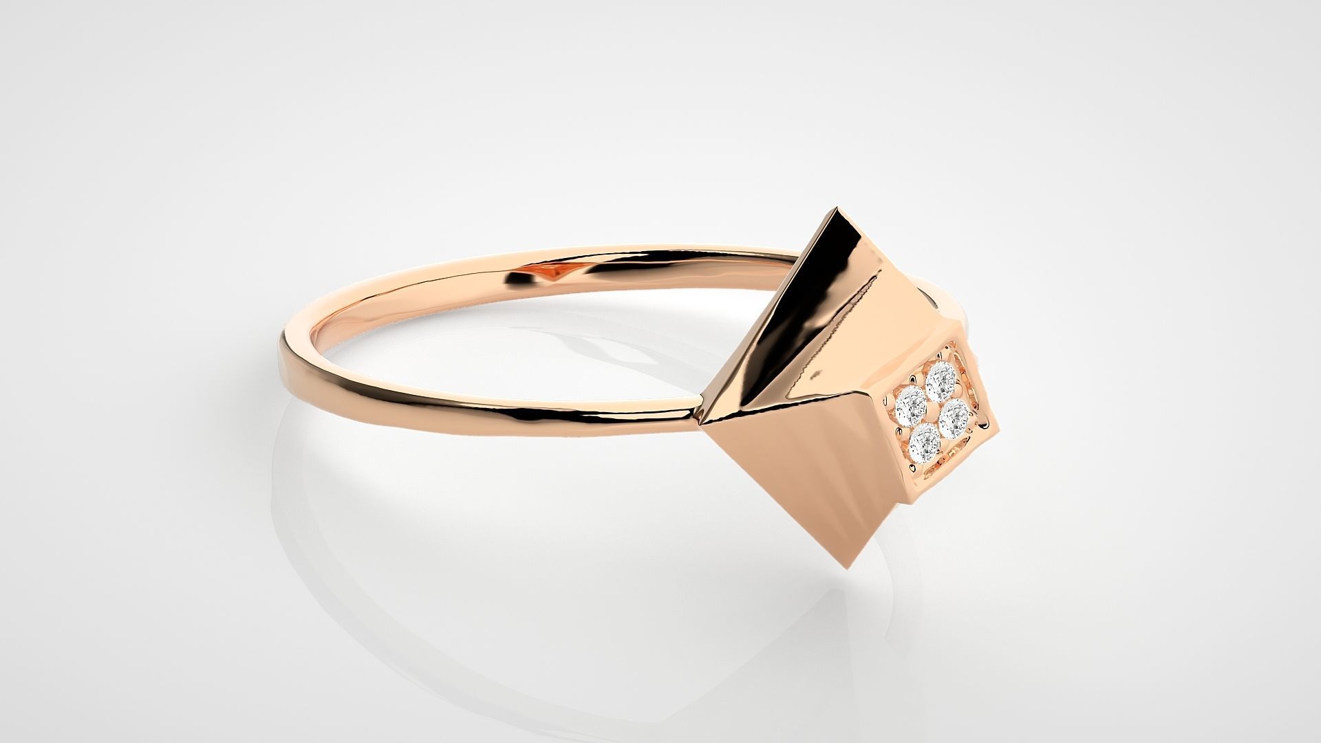 Ultra light wt Women Ring 3dm stl renders details 3D print model_1