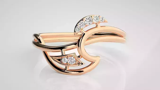 Ultra light wt Women Ring 3dm stl renders details  3D print model