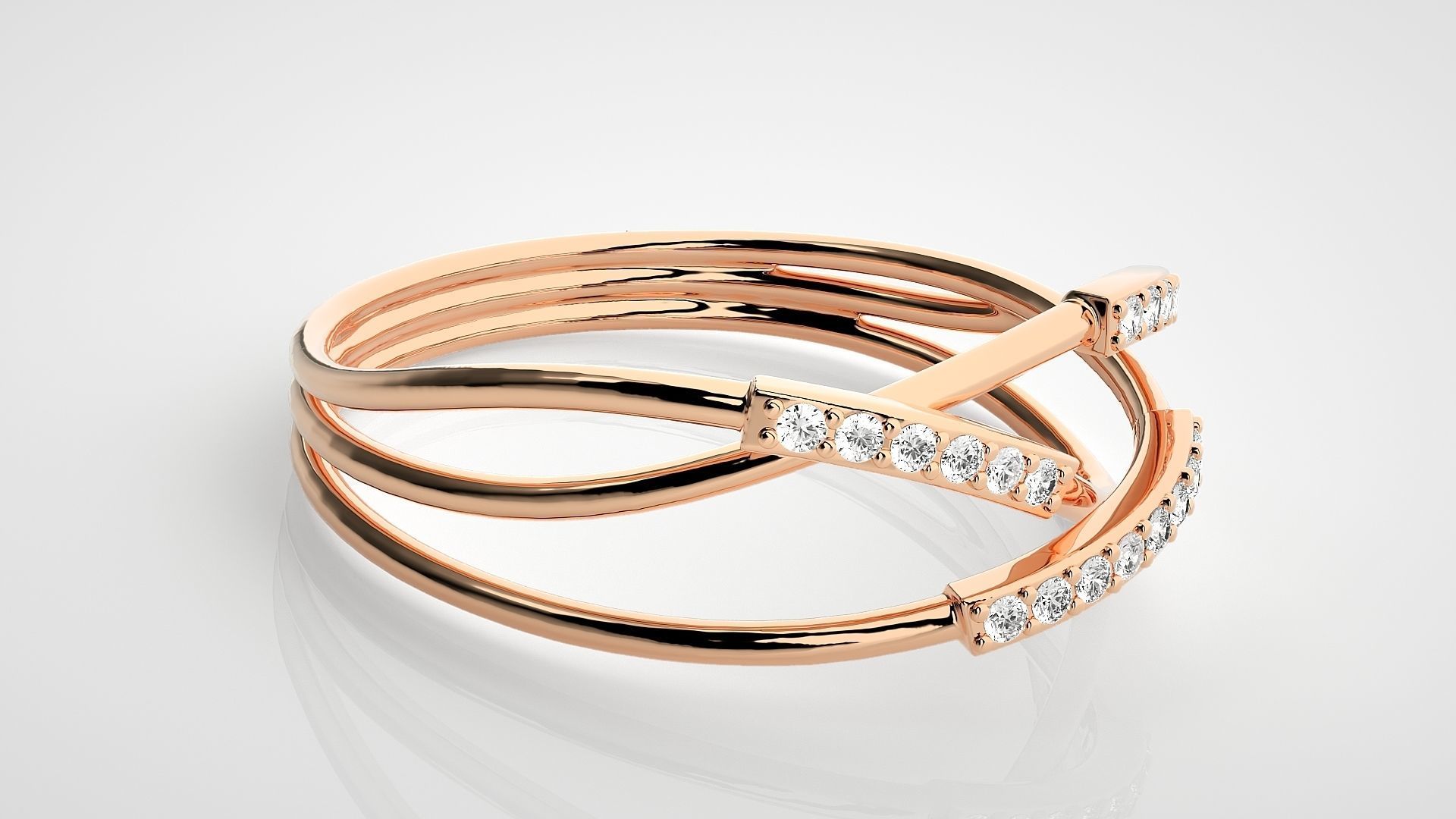 Ultra light wt Women Ring 3dm stl renders details 3D print model_1