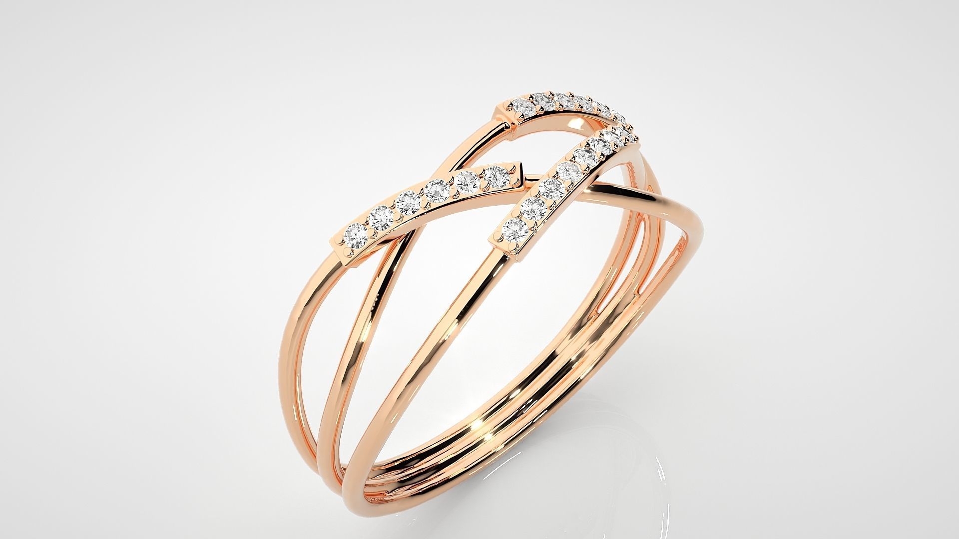 Ultra light wt Women Ring 3dm stl renders details 3D print model_2