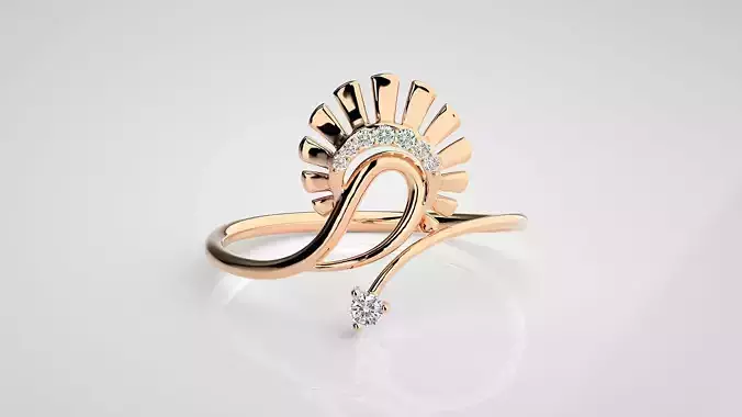 Ultra light wt Women Ring 3dm stl renders details 