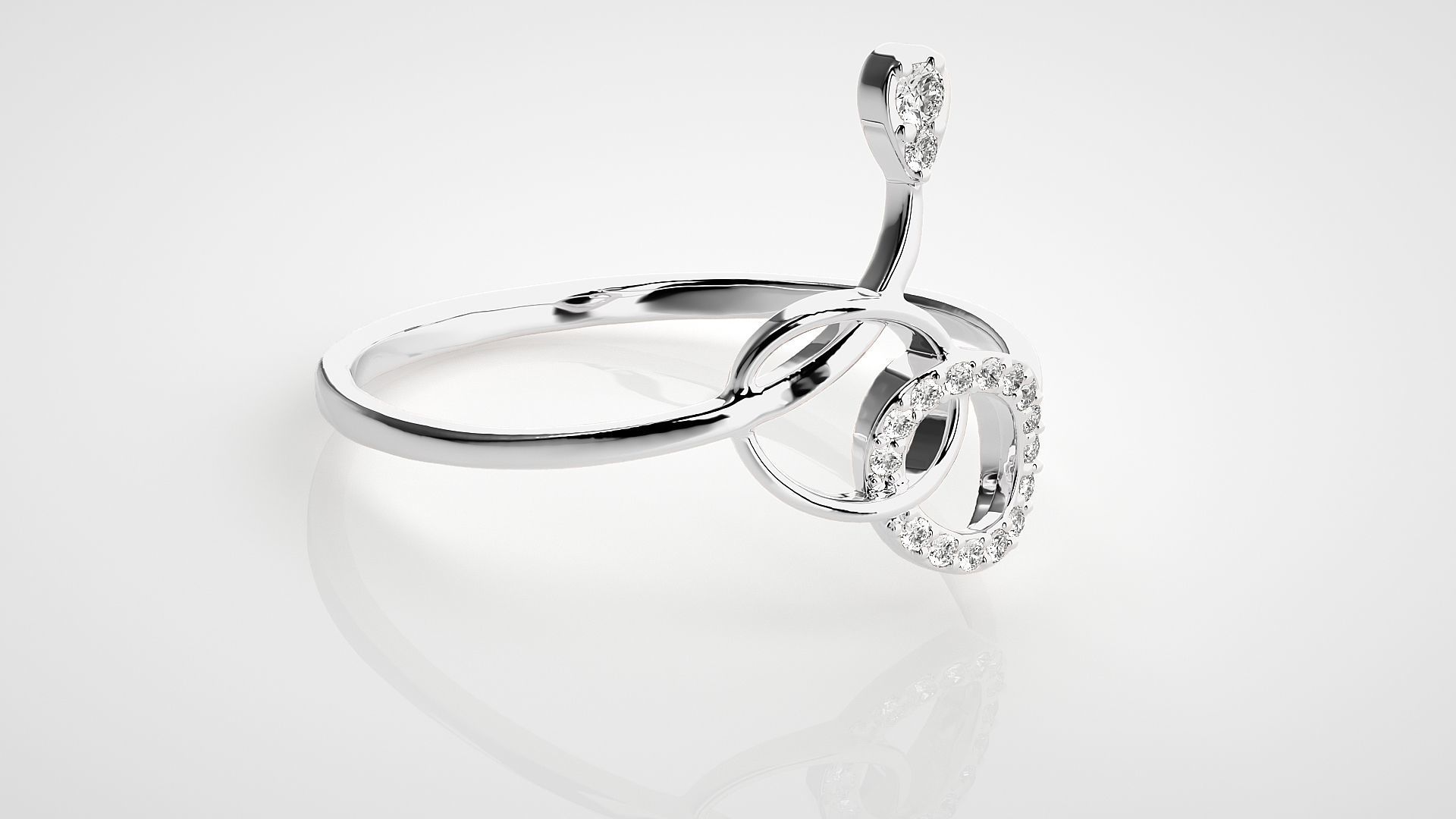 Ultra light wt Women Ring 3dm stl renders details 3D print model_6