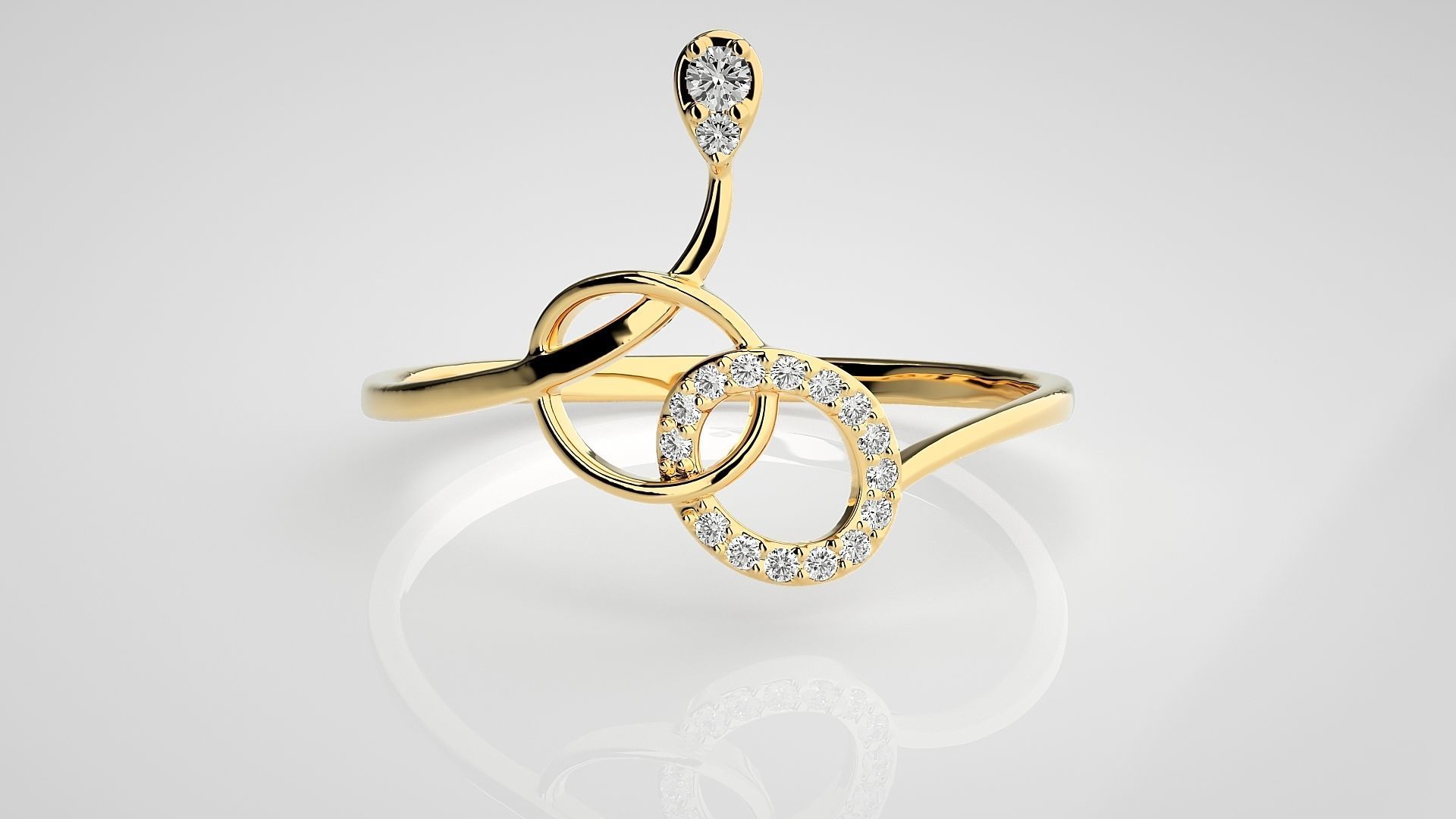 Ultra light wt Women Ring 3dm stl renders details 3D print model_8