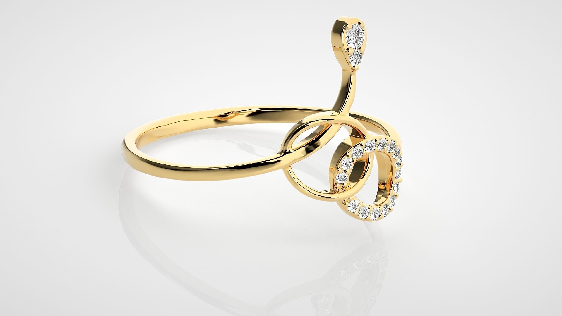 Ultra light wt Women Ring 3dm stl renders details 3D print model_9
