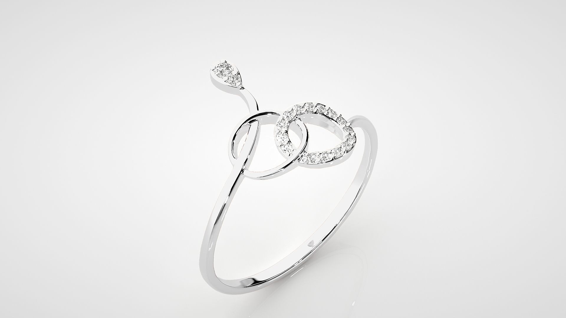 Ultra light wt Women Ring 3dm stl renders details 3D print model_7