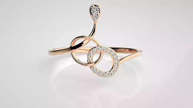 Ultra light wt Women Ring 3dm stl renders details  3D print model