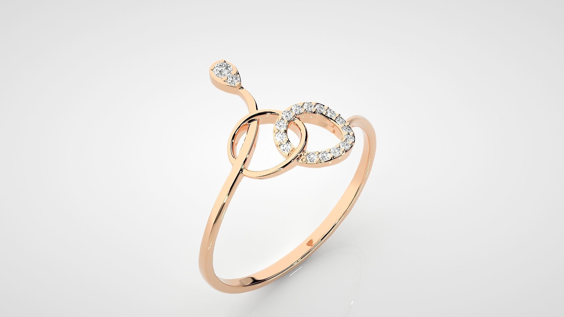 Ultra light wt Women Ring 3dm stl renders details 3D print model_4