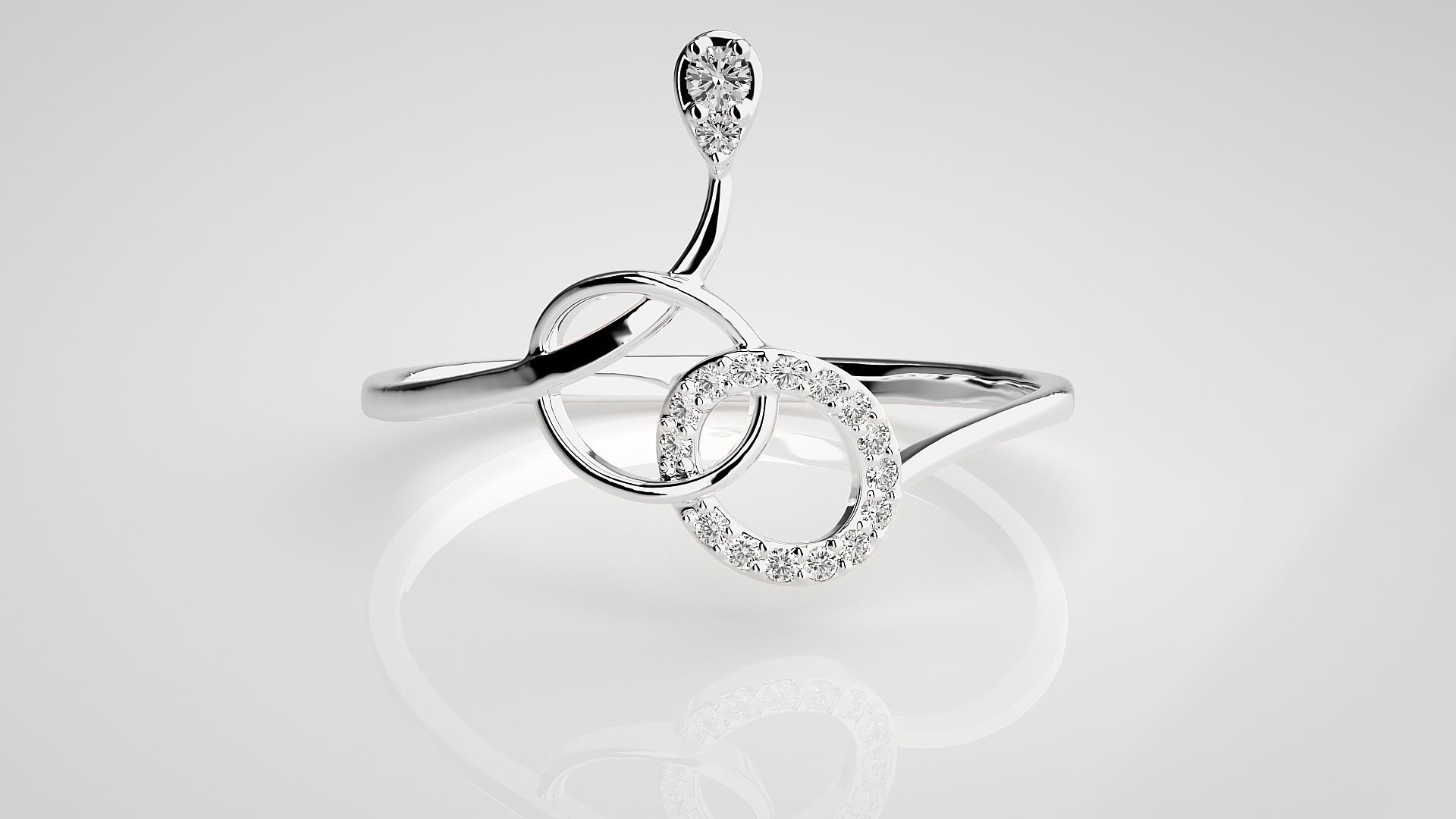 Ultra light wt Women Ring 3dm stl renders details 3D print model_5