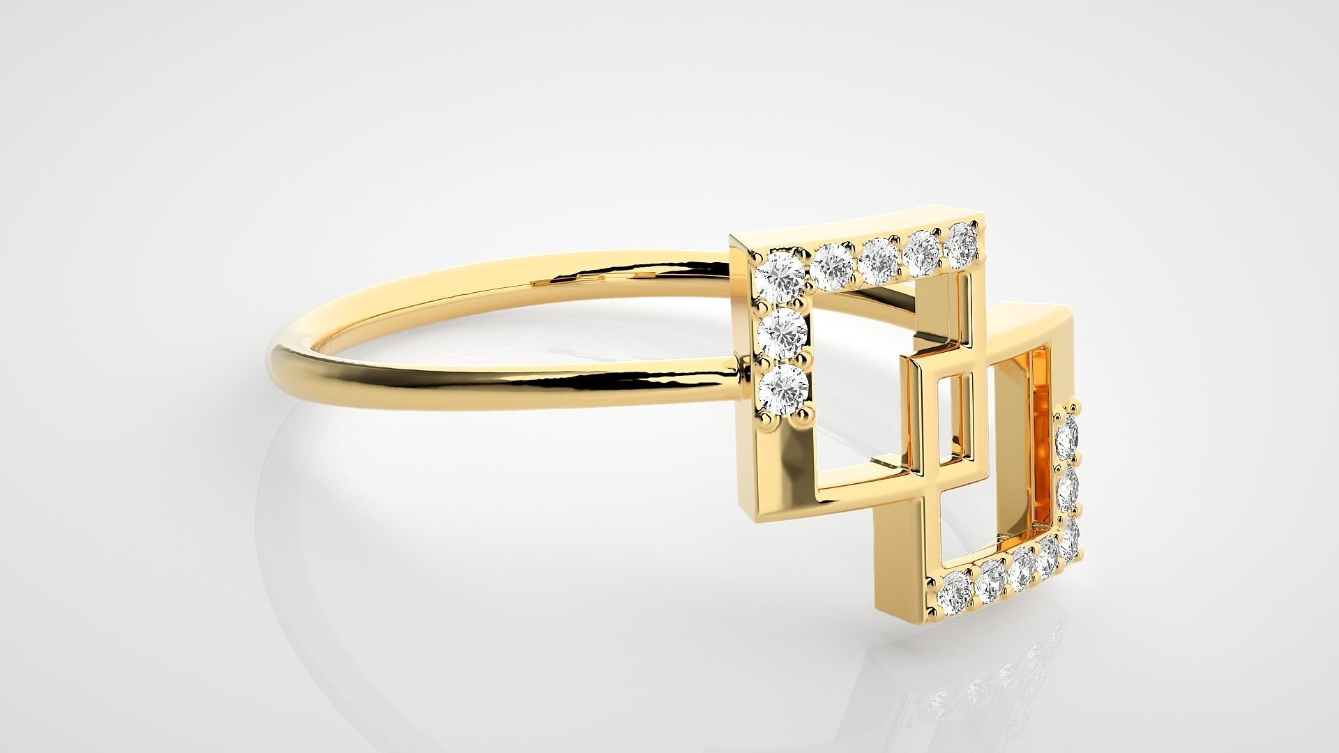 Ultra light wt Women Ring 3dm stl renders details 3D print model_9