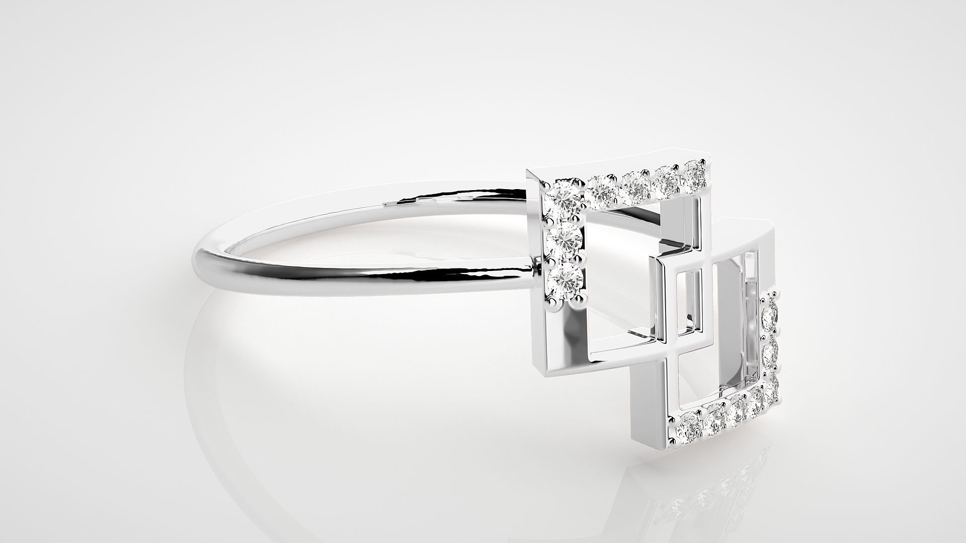 Ultra light wt Women Ring 3dm stl renders details 3D print model_6