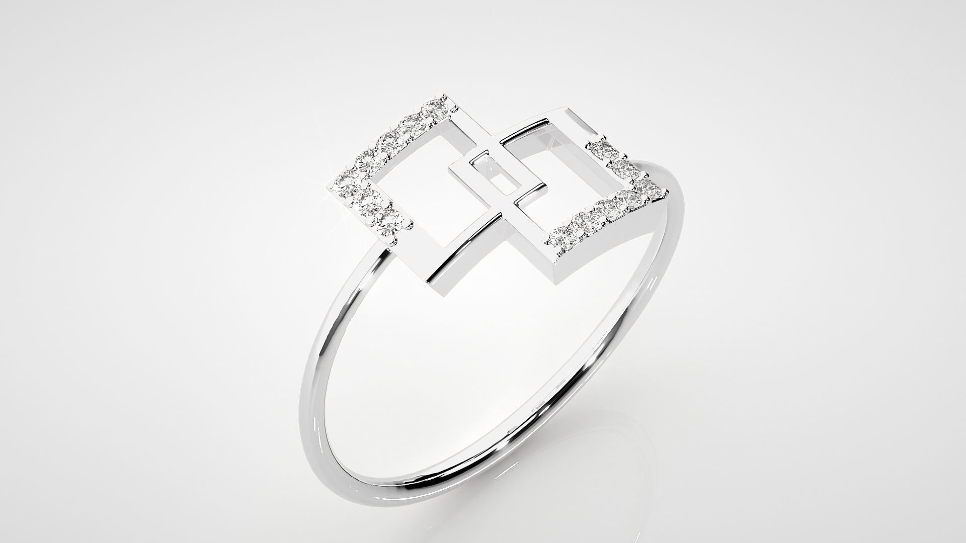 Ultra light wt Women Ring 3dm stl renders details 3D print model_7