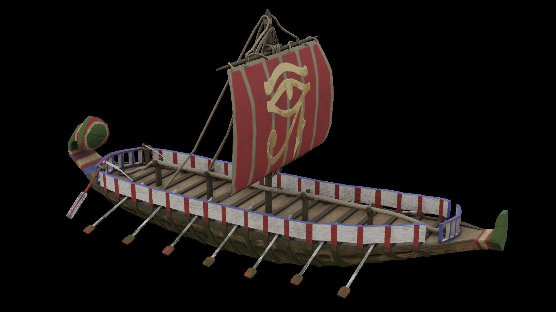 The Eye Of Horus Low-poly 3D model_11