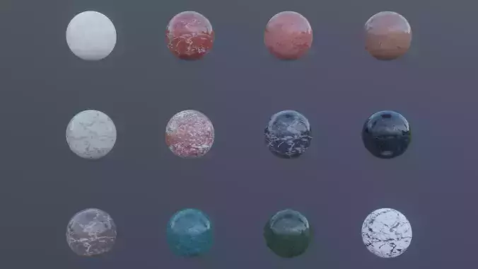 Marble Materials and Tiles 4k PBR