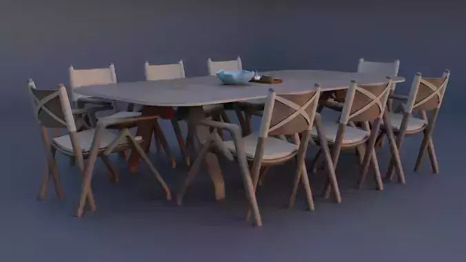 Modern dinner table